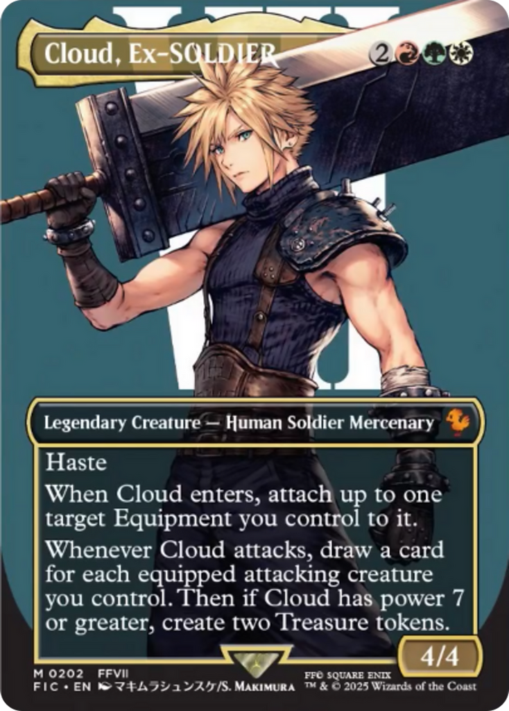 fcts7様　PSA10 Cloud, Ex-SOLDIER Cloud, Ex-SOLDIER (Borderless) [FINAL FANTASY Commander]