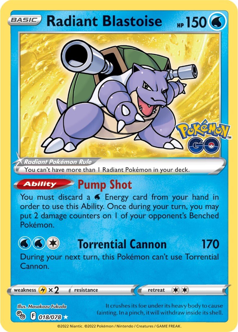 Radiant Blastoise (018/078) (ESPAÑOL) [Pokémon GO]