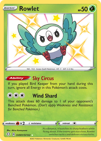 Rowlet (SV001/SV122) (ESPAÑOL) [Sword & Shield: Shining Fates]