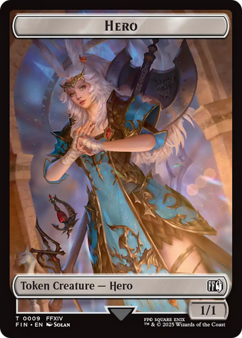 Hero (0009) // Bird (0017) Double-Sided Token [FINAL FANTASY Tokens]