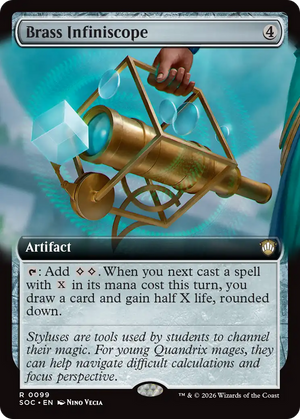 Brass Infiniscope (Extended Art) [Secrets of Strixhaven Commander]