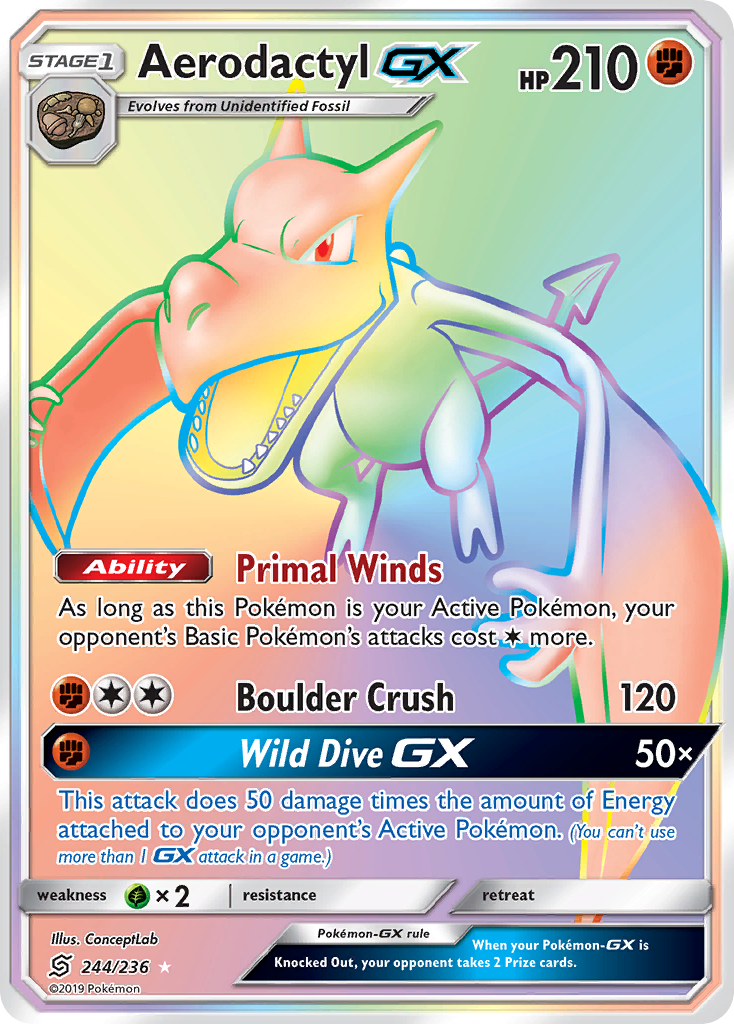 Aerodactyl GX (244/236) [Sun & Moon: Unified Minds] [ESPAÑOL]