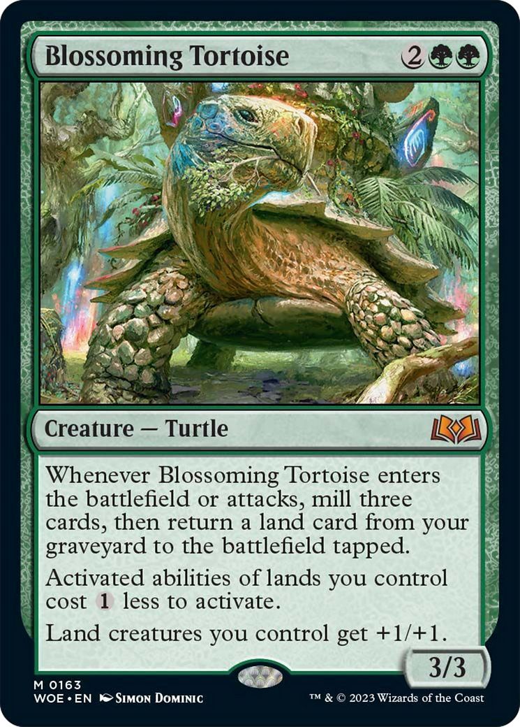 Blossoming Tortoise [Wilds of Eldraine] [ESPAÑOL]