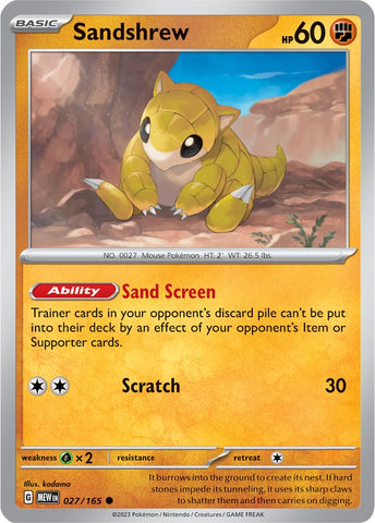 Sandshrew (027/165) (ESPAÑOL) [Scarlet & Violet: 151]