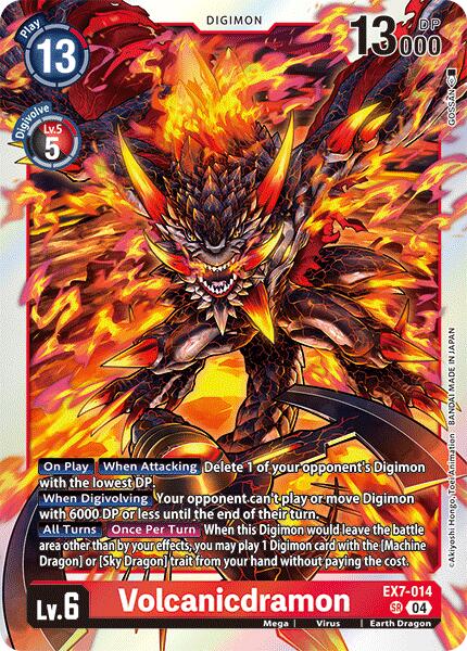 digimon liberator card Volcanicdramon [EX7-014] [Digimon LIBERATOR]