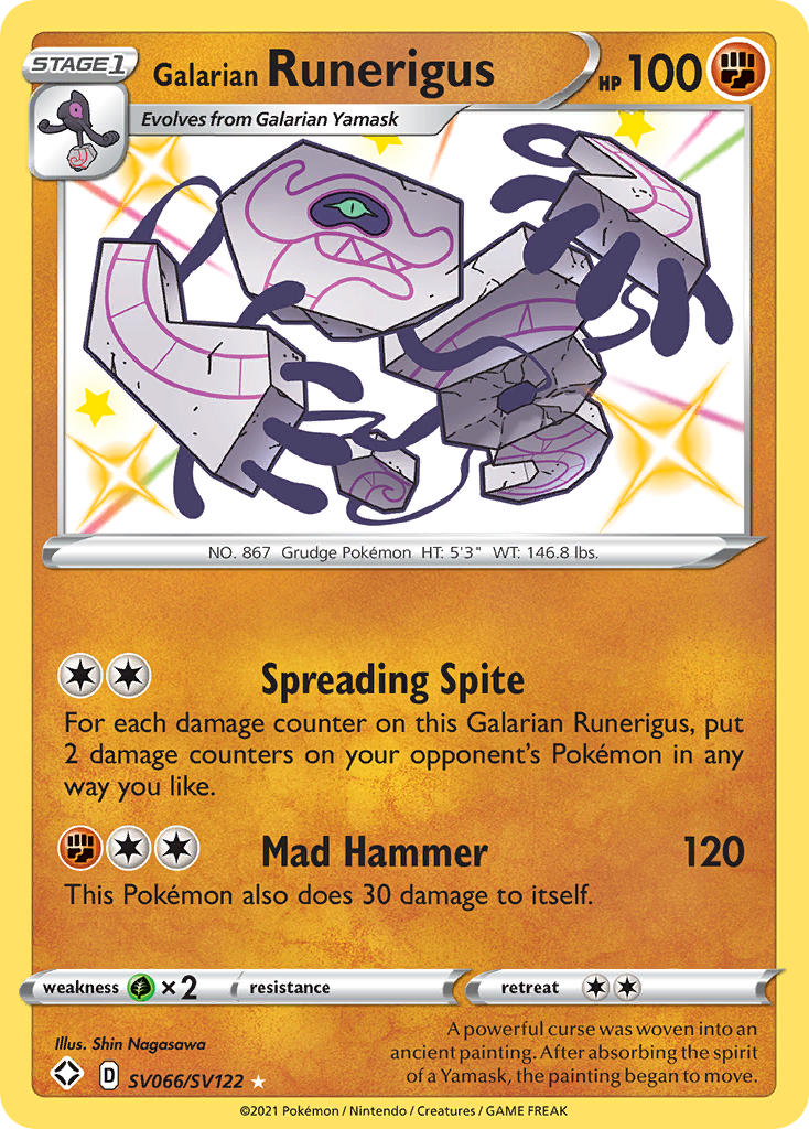 Galarian Runerigus (SV066/SV122) (ESPAÑOL) [Sword & Shield: Shining Fates]
