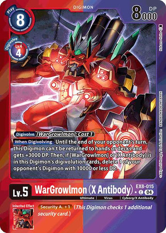 WarGrowlmon [EX8-015] (X Antibody) (Limited Foil) [Chain of Liberation]