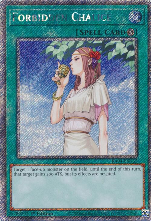 Forbidden Chalice [RA04-EN137] Platinum Secret Rare