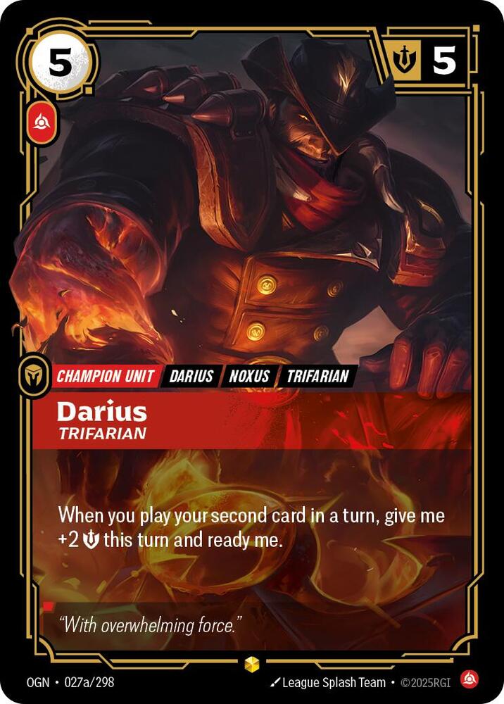 Darius - Trifarian (Alternate Art) - Origins (OGN) (027a/298)