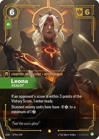 Leona - Zealot (Alternate Art) - Origins (OGN) (079a/298)
