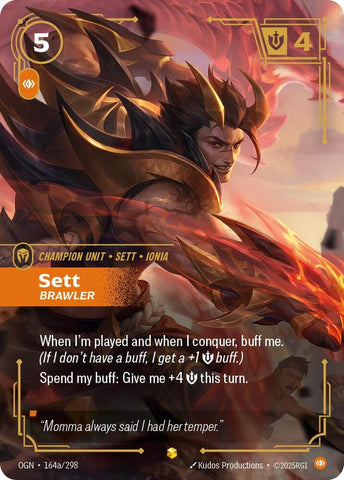 Sett - Brawler (Alternate Art) - Origins (OGN) (164a/298)
