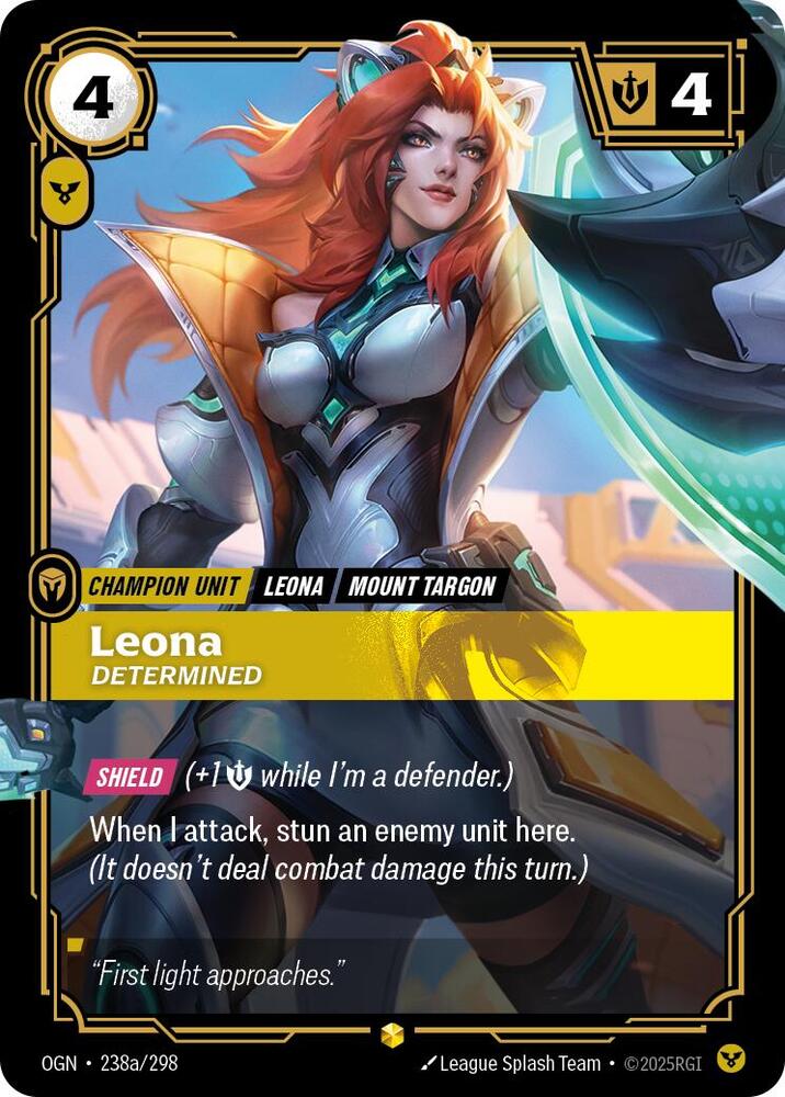 Leona, Determined (Alternate Art) - Origins (OGN) (238a/298)