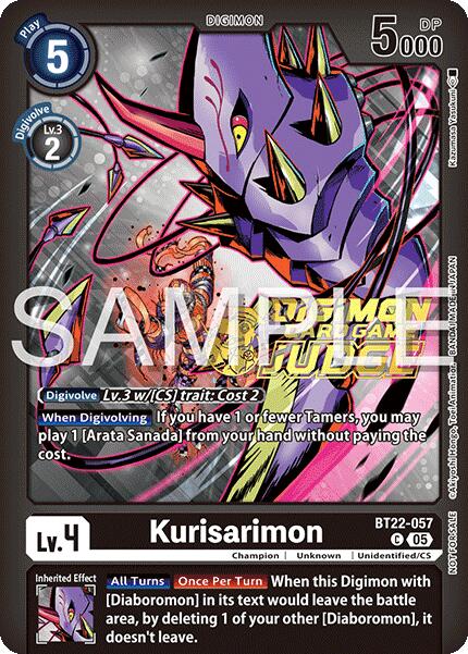 digimon tcg 1.5 card list Kurisarimon [BT22-057] (Judge Pack 2025 Wave 2) [Cyber Eden]