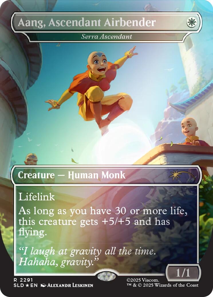 Aang, Ascendant Airbender - Serra Ascendant (Rainbow Foil) [Secret Lair Drop Series]