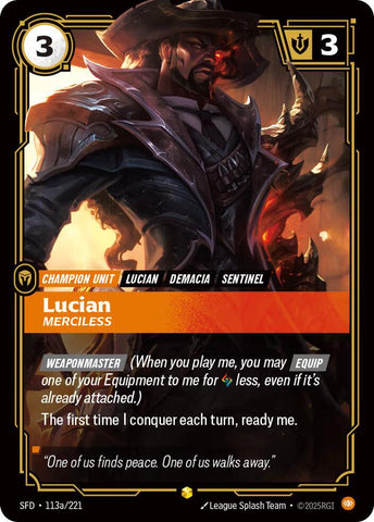 Lucian - Merciless (Alternate Art) - Spiritforged (SFD) (113a/221)