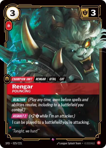 Rengar - Pouncing - Spiritforged (SFD) (025/221)