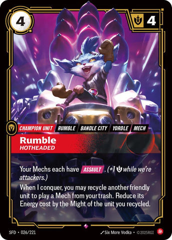 Rumble - Hotheaded - Spiritforged (SFD) (026/221)