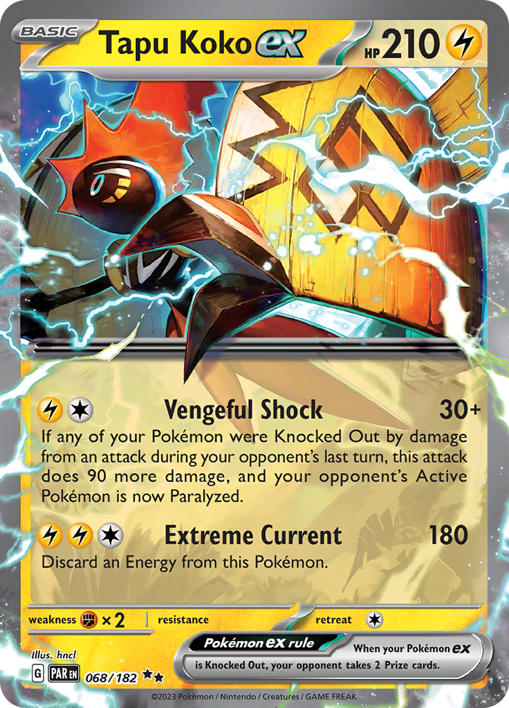 Tapu Koko ex (068/182) (ESPAÑOL) [Scarlet & Violet: Paradox Rift]