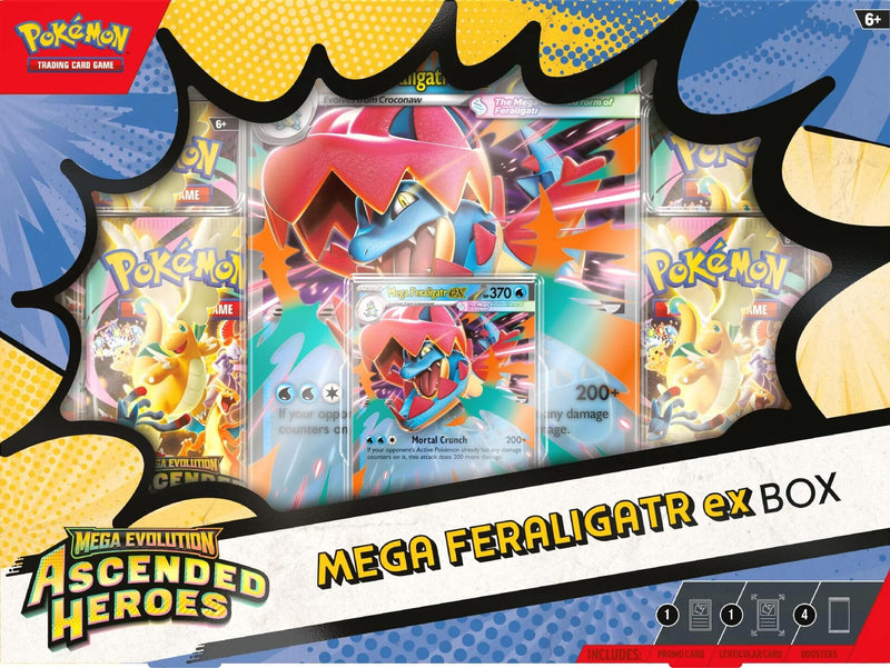 Mega Evolution: Ascended Heroes - Mega Feraligatr ex Box INGLÉS -