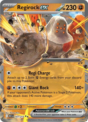 Regirock ex (107/217) [Mega Evolution: Ascended Heroes]