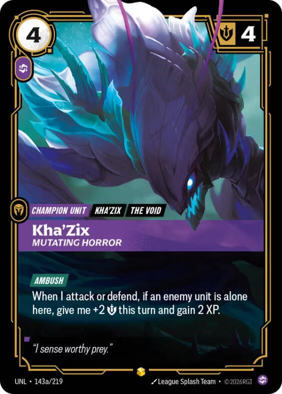 Kha'Zix - Mutating Horror (Alternate Art) - Unleashed (UNL) (143a/219)