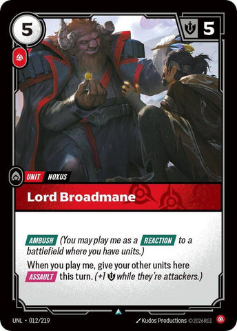 Lord Broadmane - Unleashed (UNL) (012/219)