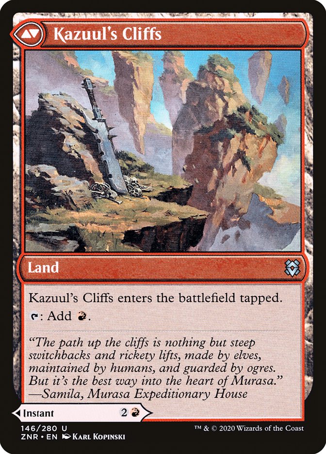 Kazuul's Fury // Kazuul's Cliffs (ESPAÑOL) [Zendikar Rising]