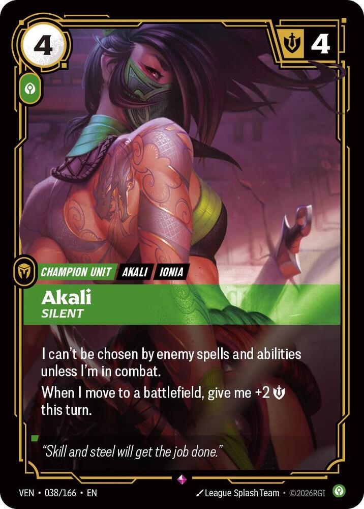 Akali, Silent - Vendetta (VEN) (038/166)