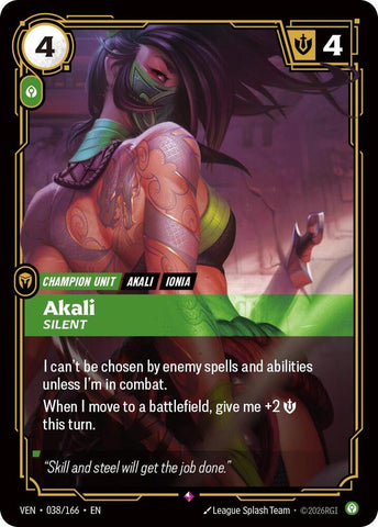 Akali, Silent - Vendetta (VEN) (038/166)