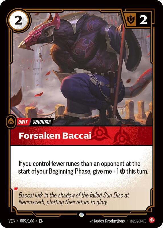 Forsaken Baccai - Vendetta (VEN) (005/166)