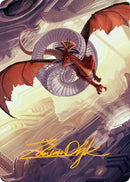 Draconic Visitor Art Card (Gold-Stamped Signature) [Reality Fracture Art Series]