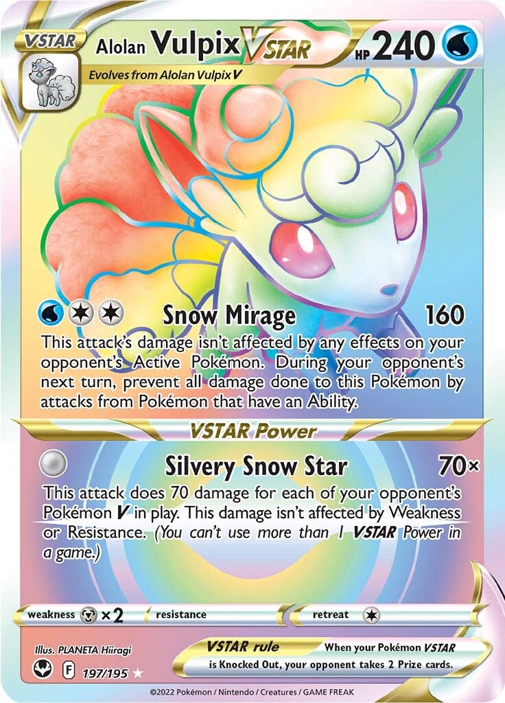 Alolan Vulpix VSTAR (197/195) [Sword & Shield: Silver Tempest] [ESPAÑOL]