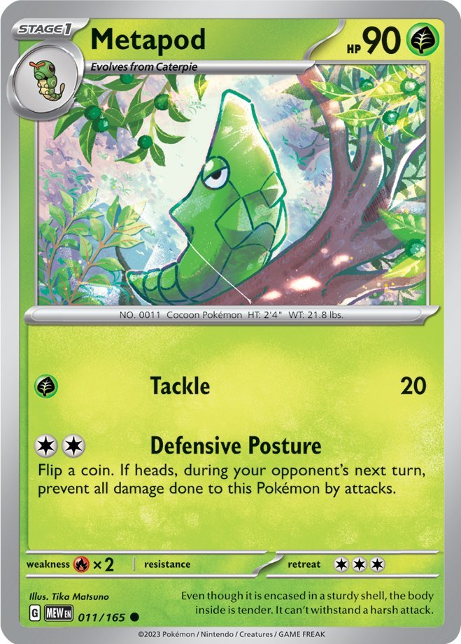 Metapod (011/165) (ESPAÑOL) [Scarlet & Violet: 151]