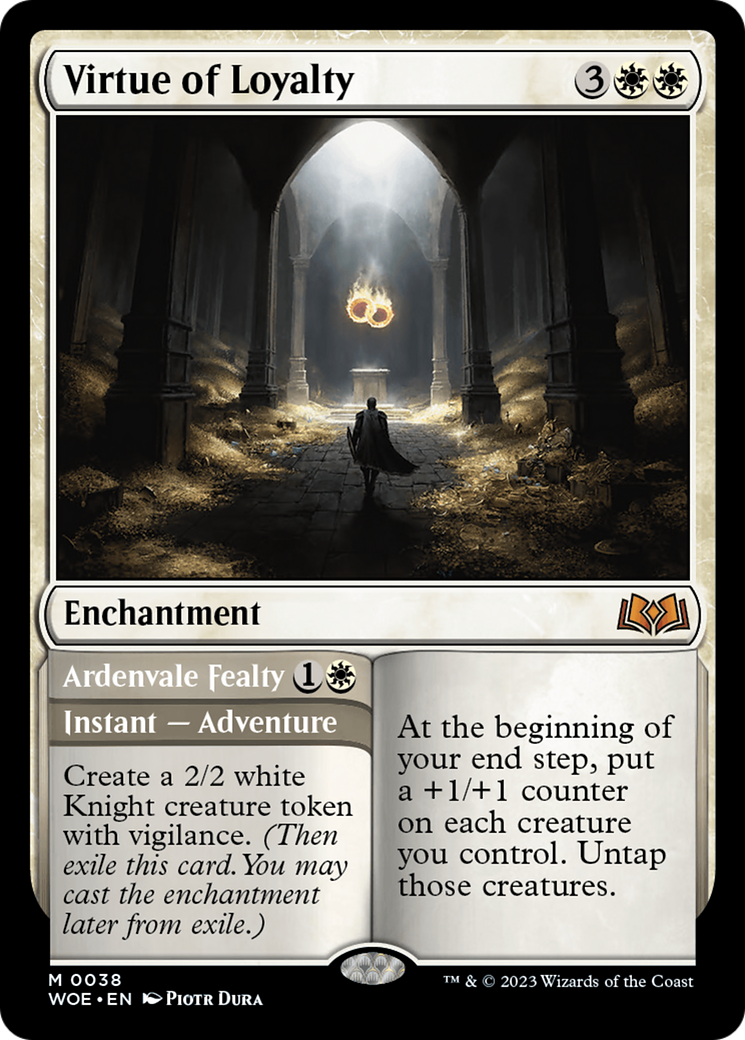 Virtue of Loyalty // Ardvenvale Fealty [Wilds of Eldraine] [ESPAÑOL]