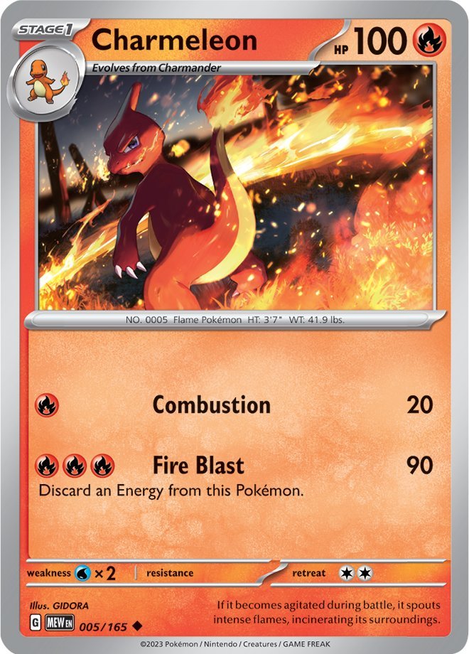 Charmeleon (005/165) (ESPAÑOL) [Scarlet & Violet: 151]