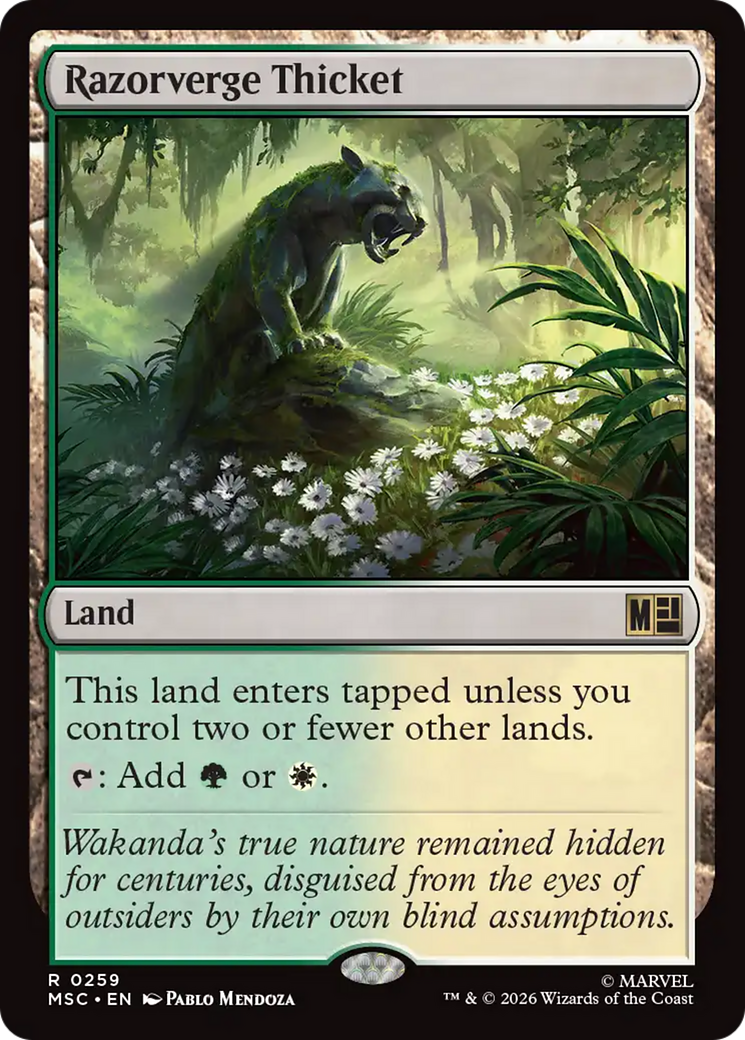 Razorverge Thicket (Surge Foil) [Marvel Super Heroes Commander]