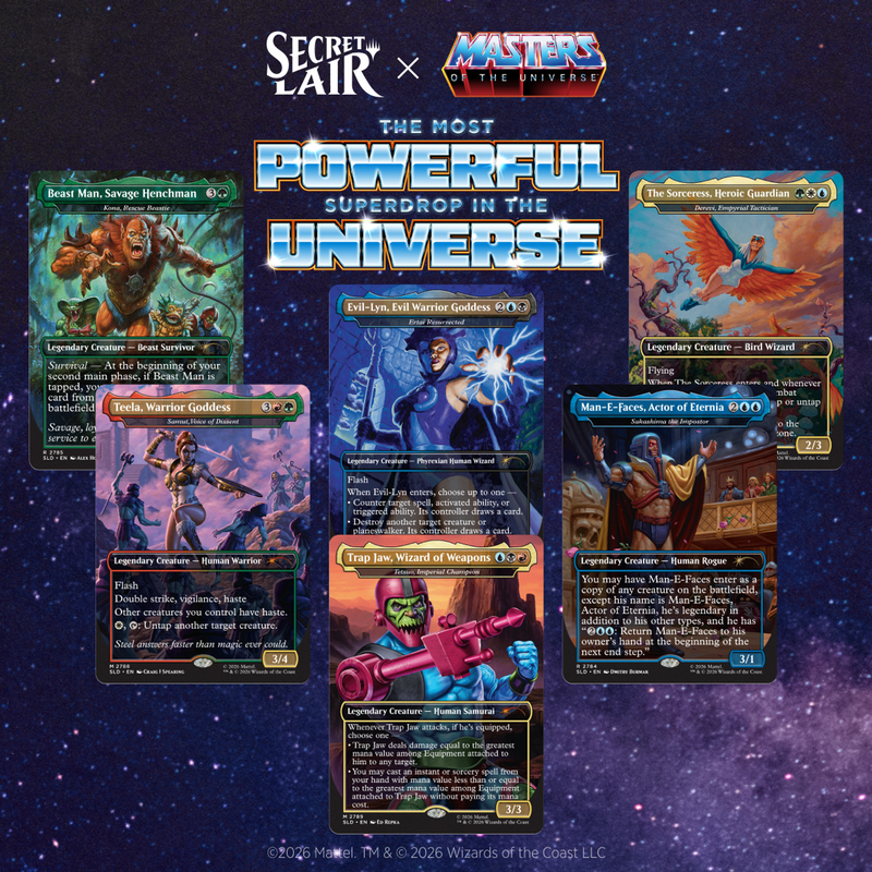 Preventa Secret Lair x Masters of the Universe™: Allies and Enemies of Eternia
