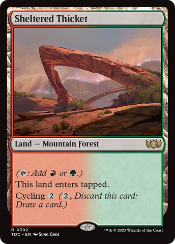 Sheltered Thicket [Tarkir: Dragonstorm Commander]