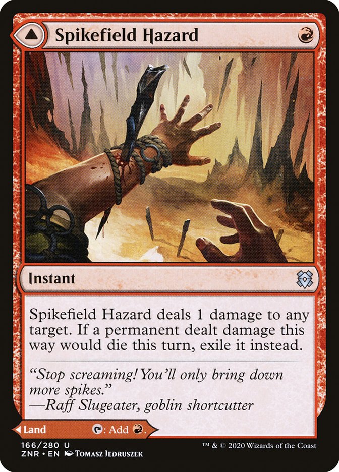 Spikefield Hazard // Spikefield Cave [Zendikar Rising][ESPAÑOL]
