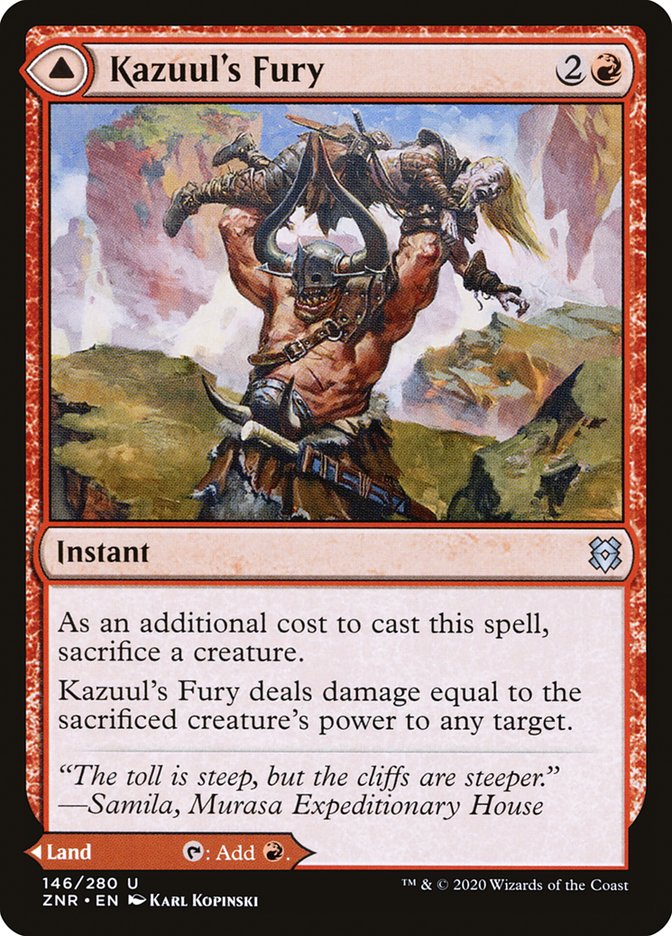 Kazuul's Fury // Kazuul's Cliffs (ESPAÑOL) [Zendikar Rising]