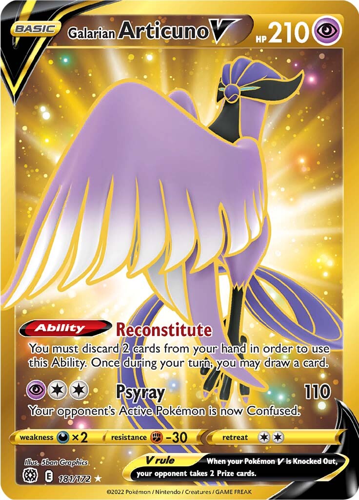 Galarian Articuno V (181/172) [Sword & Shield: Brilliant Stars] [ESPAÑOL]