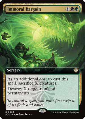Immoral Bargain (Extended Art) [Secrets of Strixhaven Commander]