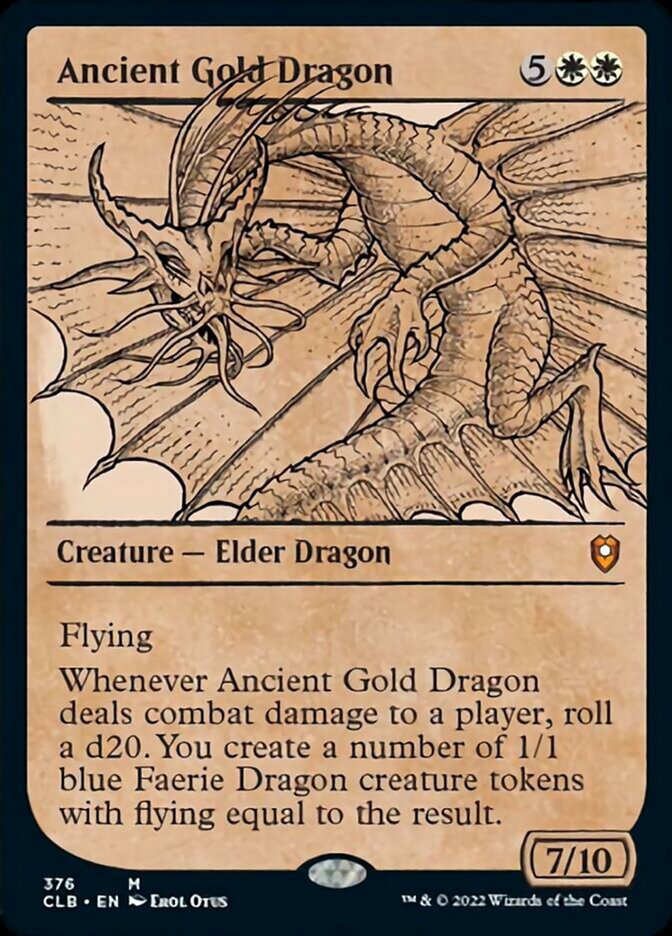 Ancient Gold Dragon (Showcase) [Commander Legends: Battle for Baldur's Gate][ESPAÑOL]