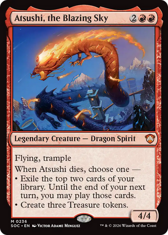 Atsushi, the Blazing Sky [Secrets of Strixhaven Commander]