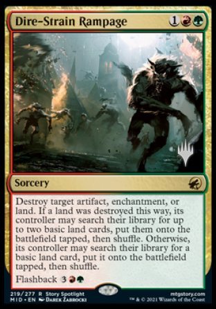 Dire-Strain Rampage (Promo Pack) (ESPAÑOL) [Innistrad: Midnight Hunt Promos]